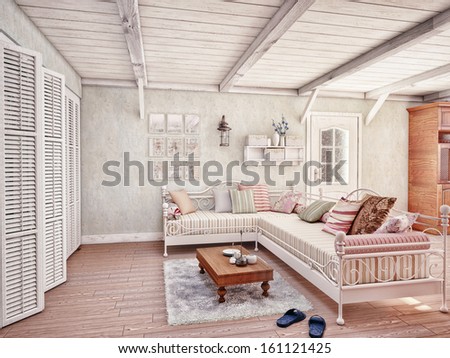 Provence Style Interior (3d Rendering)