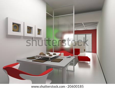 Apartment Interior Design on Modern Interior Design  Private Apartment 3d Rendering  Stock Photo