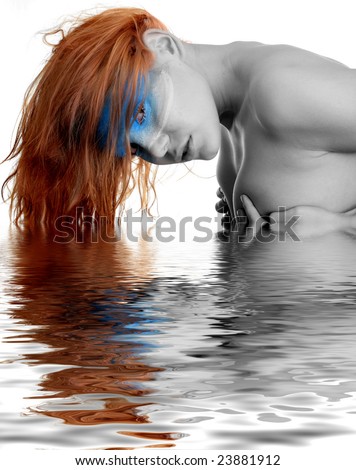 makeup mermaid. stock photo : Mermaid with