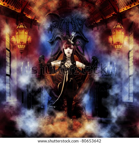 Princess of the Underworld - Dark Princess on her Throne