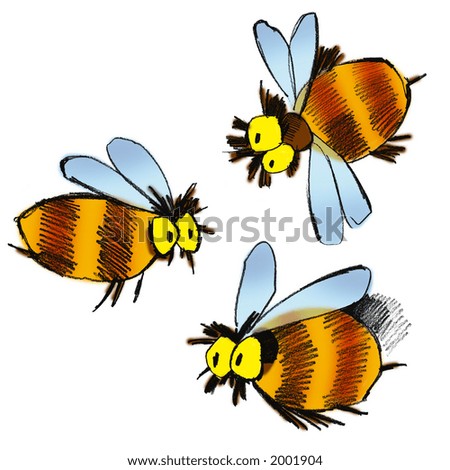 Play Hangman!!! :) - Page 25 Stock-photo-cartoon-illustration-of-three-bees-on-white-background-2001904