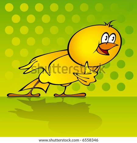 funny bird. funny bird (vector image)