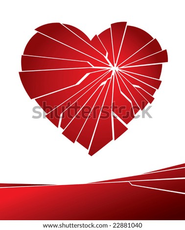 Broken Love Heart Symbol. of a roken love heart.