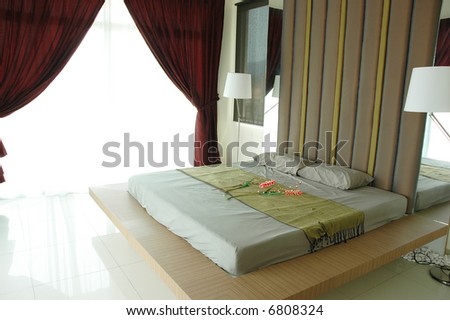 simple bright bed room interior design
