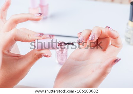 nail painting close up scene