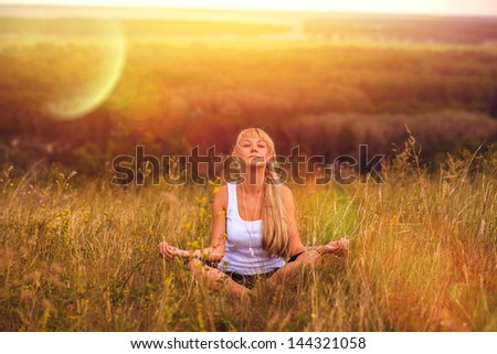 hotspot yoga girl meditation woman female body lotus young relaxation healthy beauty people