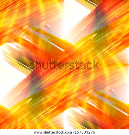 palette paint brush cross watercolor orange texture isolated on white background