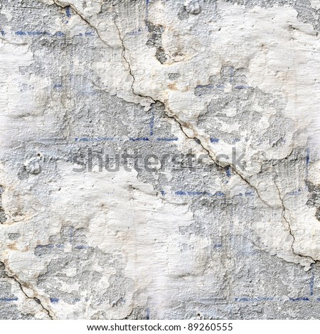 seamless concrete texture of old stone wall with a crack
