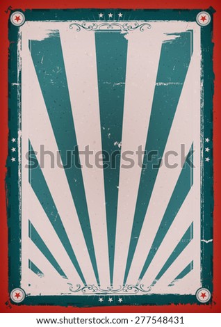 Fourth Of July Vintage Background Poster/ Illustration of a design american retro independence day holidays poster background, for american anniversary events, red and blue with sunbeams