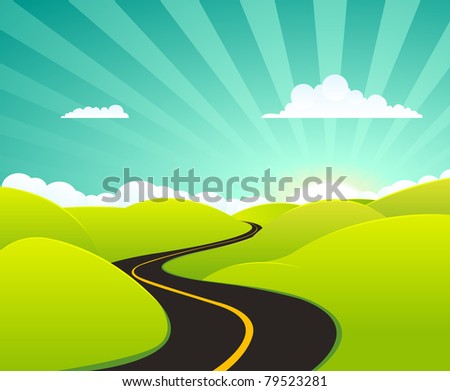 Cartoon Of Road