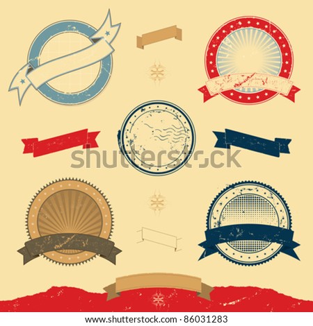 Logo Design Banners on Banner And Icons Collection  Illustration Of A Collection Of Design