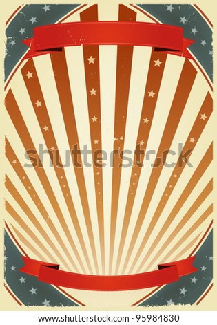 American Fourth Of July Banners/ Illustration of a grunge fourth of july summer holidays poster. Use it as a  background for national holidays, circus announcement or entertainment events