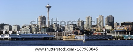 SEATTLE, WASH., USA - CIRCA JULY 2010 - The skyline of Seattle, Wash., looks best when viewed from Puget Sound.