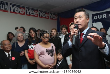 SAN FRANCISCO, CALIFORNIA - MAY 7, 2011 -Â?Â? California State Sen. Leland Yee kicks of his campaign for San Francisco mayor in 2011. Yee has been indicted by federal agents on arms trafficking charges.