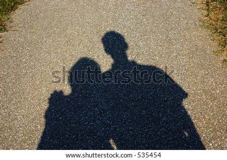 Shadows of a Man and Woman