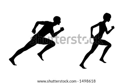 Clip Art Girl Running