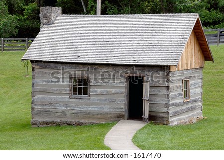 Historic Log Cabin - Historic log cabin from a settlement in Kentucky, USA that was built circa 1770.