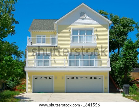 Beach House in Summer -Three story summer cottage at the beach.