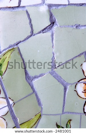 Macro image of ceramic tiles and grout texture for use as an overlay or background