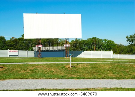 Drive In Theater on a summer day.