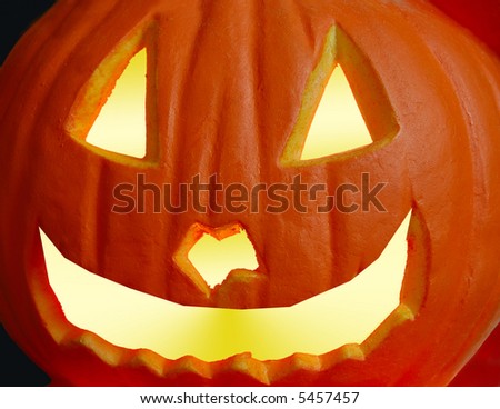 Halloween Jack O Lantern - A carved and lit jack o lantern pumpkin