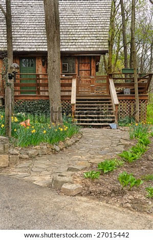 Cedar Log Cabin Chalet in a beautiful, wooded forest setting, secluded from everything.