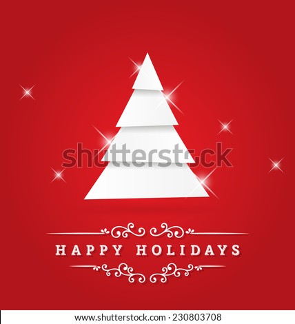 Happy Holidays Vector Greeting Card