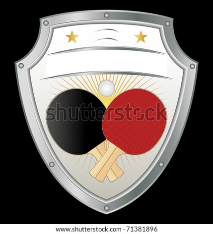 ping pong on shield logo