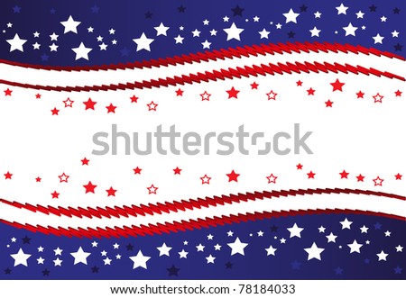 Banner for American holiday Fourth of July.