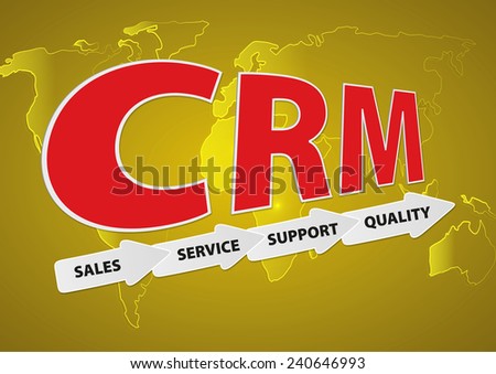 CRM. Customer relationship marketing concept.