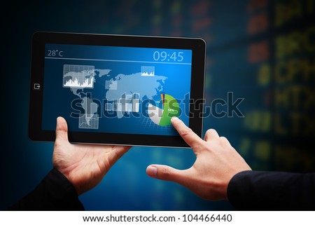 Smart hand touch on touch pad and Graph report