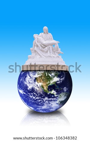 Sacrifice Jesus to help the earth : Elements of this image furnished by NASA