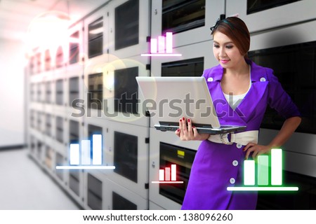 Programmer and data report in data center room