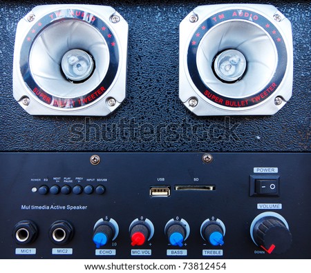 Volume control and twin Loudspeaker