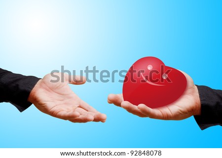 Smart hand give some smile heart