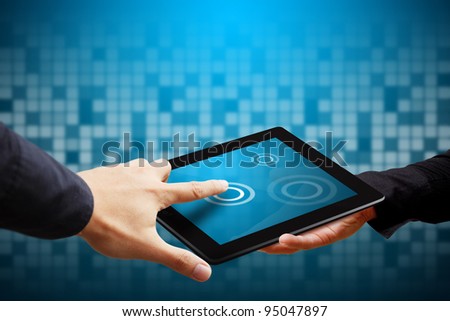 Smart hand press on tablet computer