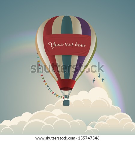 Hot air balloon, eps10 vector
