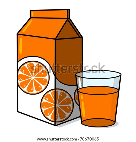 cartons of orange juice. stock photo : Orange juice box