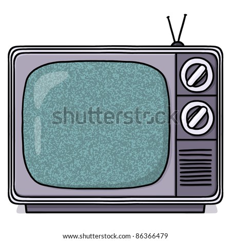 Television Set Illustration; Vintage Tv Screen; Retro Style Tv Set