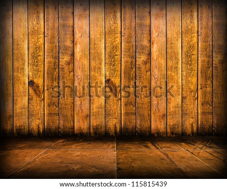 scary mosaic room with wooden wall(Grunge Room) background