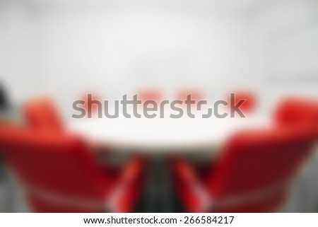 Blur Office with red chairs for Background