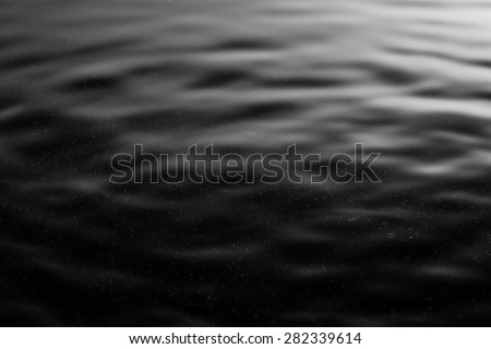 Ripple on the surface of the water with rain drops over it