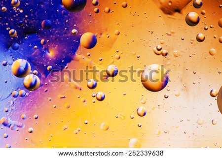 colorful water bubbles in a bottle
