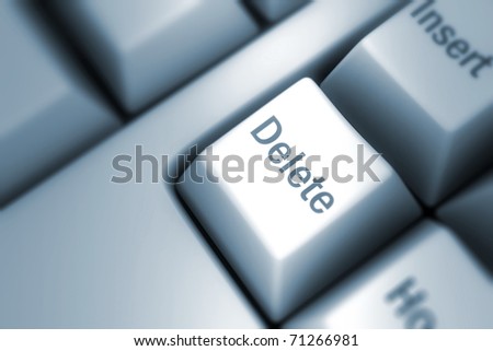 Delete on the keyboard