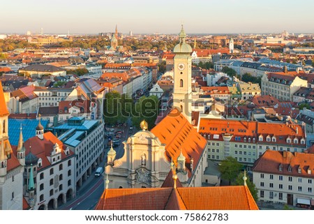 Famous church of the holy ghost in Munich, Germany