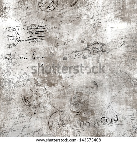 Grunge Textured Background With Mailing Signs