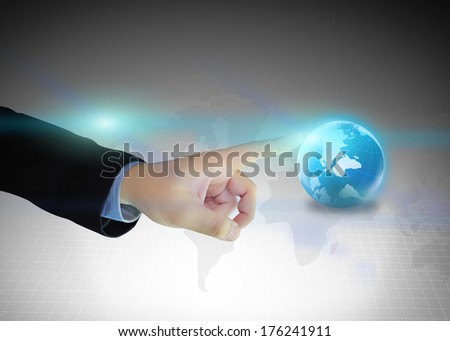 Touch world.technology concept