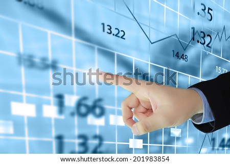 Stock exchange chart.