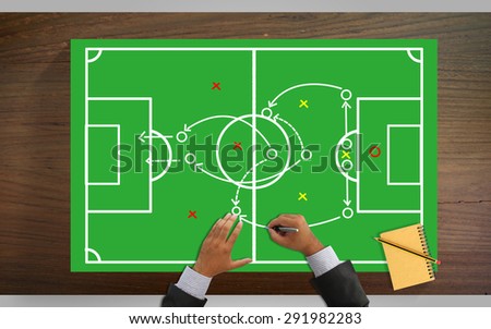 Football manager plan tactics.