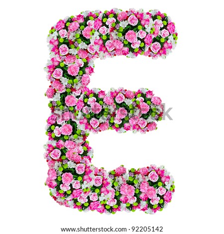 Flower Alphabet E